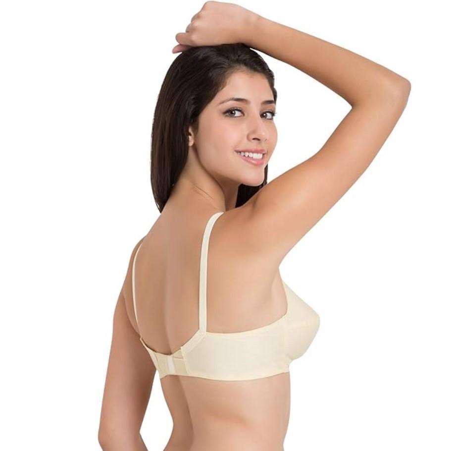 Cotton Non-Padded Minimizer Bra Pack of 2 (Beige)