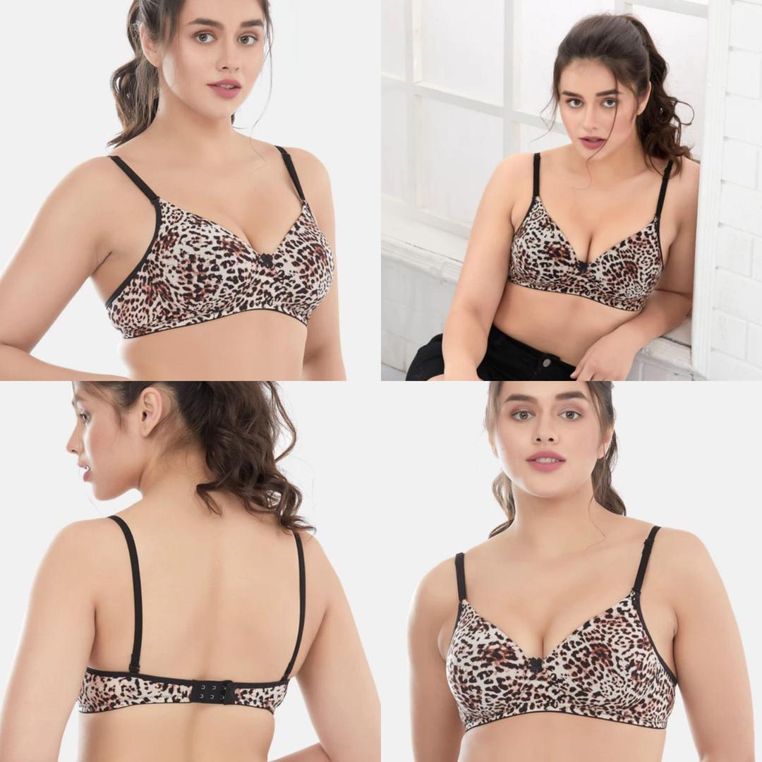 Comfortable & Lightweight Multicolor Minimizer Bra - Printed Design (1 Pcs)