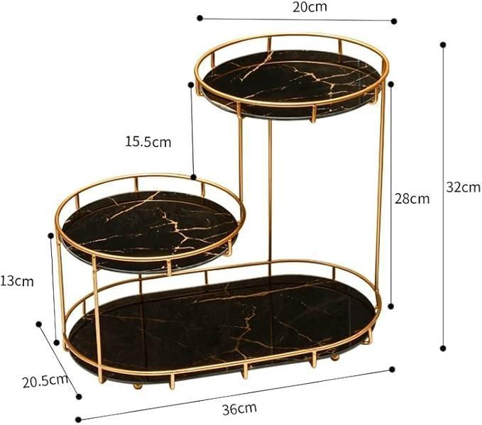 Stylish Golden Makeup Organizer – 3-Tier Luxury Storage Solution