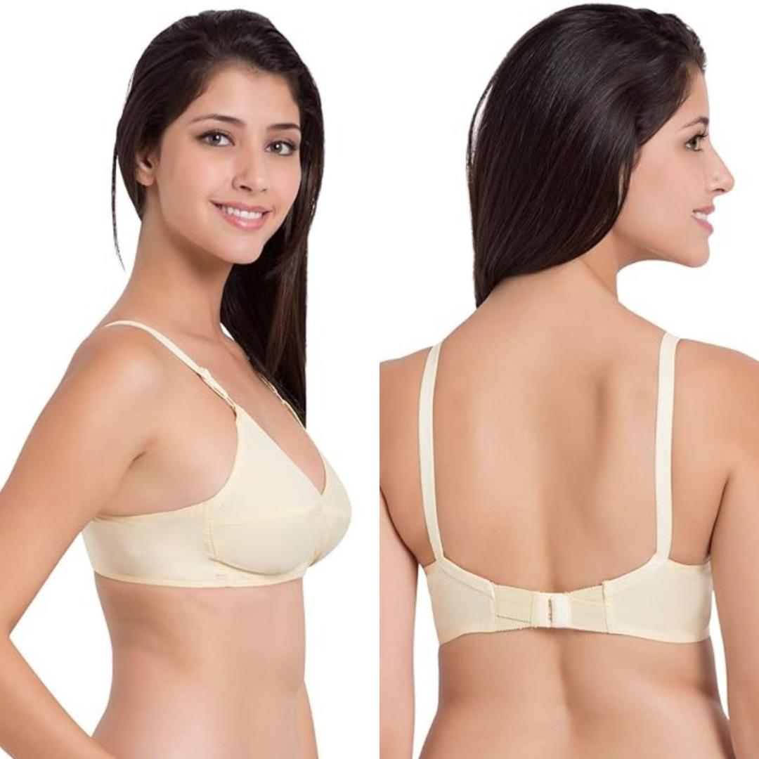 Cotton Non-Padded Minimizer Bra  Pack of 2 (Beige)